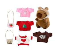 Générique Capybara Plush with Clothes, Cartoon Stuffed Animal Doll Toy, Hugging Soft Sweater Hat Shoulder Bag, Cute Decorative Companion on Bedroom Shelf Home Decor, Gift for Kids Teens Adults