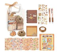Générique Capybara Stationery Set | 73/127 Pieces, 300g-600g, Assorted Patterns | Cute Animal School Supplies, Student Gift Pack | for Boys Girls, Notebooks Stickers Pens, Journaling Kit