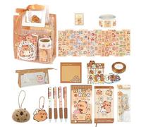 Générique Capybara Stationery Set - Capybara Pencil Case - Sticky Notes, Self-Stick Notepads, for Boys Girls Kids Age