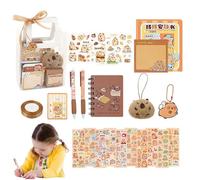 Générique Capybara stationery set - Capybara pencil case - Sticky Notes, Self-Stick Notepads, for Boys Girls Kids Age