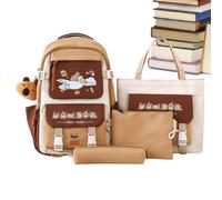 Générique Capybara Stuff Bag - Grand sac à livres multi-compartiments, sac à dos en nylon imperméable, ensemble de pack scolaire de dessin animé | Pour garçons, filles, étudiants, la maison, la sall