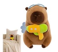 Générique Capybara Stuffed Animal, Soft Plush Toy, Portable Design, 9.84 inches, Swimwear Outfit Included, Suitable for Babies, Kids, Adults, Ideal, Home Decor, Car Companion