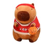 Générique Capybara Toys | 9In Stuffed Capybara Toy Short Plush PP Cotton Cute Soft Cartoon Doll Wearing Basketball Uniform | for Kids Girls Nursery Home Office Sofa Bed Bookshelf Display