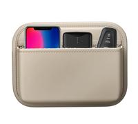 Générique Car Adhesive Storage Pocket | Leather, 20.5x5x15cm, 150g | Driver & Passenger Seat Gap Organizer | Center Console & Door Multifunctional Holder For Vehicle