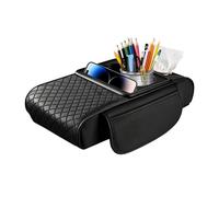 Générique Car Armrest Cushion, Center Console Storage Pad with Pocket, Protective Height Increasing Arm Rest Support for Truck Interior Vehicle Women Men Office Chair Seat Comfort Travel Commuting