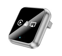 Générique Car Audio Adapter Converter, 2.8x2.5cm Glass Aluminum Alloy Wireless Car Adapter, Vehicle Screen Accessory, Reliable Tool for Stereo, Navigation, Multimedia Use
