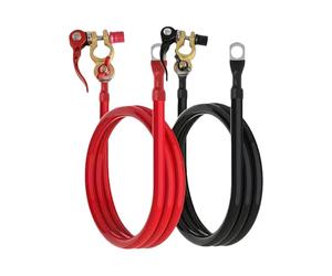 Générique Car Battery Extension Cable 2-Pack | Pure Copper, 50cm, 270g | Heavy Duty Charging Wire with Terminals | for Vehicle Battery Charger Connection, Automotive Tool