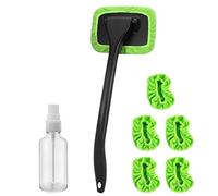 Générique Car Cleaner, Windshield Tool, 8.66 x 6.29 x 2.16in Microfiber Mop, Window Brush, Rotating Squeegee for Interior Glass, Inside, Towel Pads, Reusable Washer, Dashboard Reach, Auto Accessory