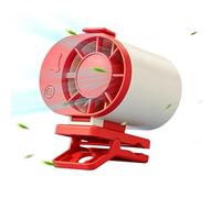 Générique Car Clip on Fan, Portable Mini Bladeless Electric Cooler, 2.8x3.5x2.6 Inch Personal Device with 3-Speed Build, 360 Degree Rotating Fan, Cooling Tool for Stroller and Camping