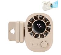 Générique Car Clip on Fan with LED Display, Mini Clip on Fan, personal fan clip on, 360° Rotation, 100 Speeds Adjustable, USB Rechargeable, Compact Fans for Travel, Work, Camping (Apricot)