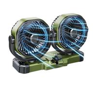 Générique Car Cooling Fan - 12V/24V Plug In Head 360 Rotating Vehicle Fan