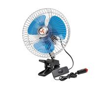 Générique Car Cooling Fan 24V Auto Oscillation Clamp Vehicle | Car Low Noise Cooling Tool for Automotive Truck Sedan SUV RV Camping Driving Outdoor Road Trip