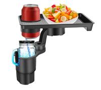 Générique Car Cup Holder Food Tray - ABS 18x26cm 7.5cm Slot | Vehicle Drink Expander Table Snack Organizer | Convenient Dining for Driving Commuting Road Trips and Daily Travel Use