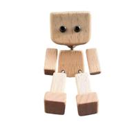 Générique Car Dash Decorations - Shaking Feet Wooden Doll,Movable Joint Magnetic Accessories Auto Interior for Van Truck Daily Commute Work Road Trip Vacation Camping Beach Hiking Picnic