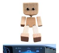 Générique Car Dash Decorations, Wood Shake Dashboard Ornament, 3.15x1.57 inches, Movable Joint Accessory, Cute Novelty Interior Decor for Travel Picnic Vacation Beach Daily Commute Long Drive Gift