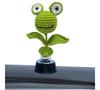 Générique Car Dashboard Decorations - Shaking Sunflower Frog Dashboard Car Decorations | Cartoon Dancing Figurines, Aesthetic Çar Accessories for Ćar Interior Desk Ornaments