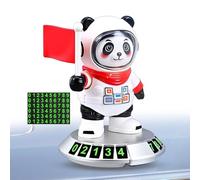 Générique Car Dashboard Decorations - Solar Powered Astronaut Ornament | Cute Panda Space Figurine with Moving Arms, Temporary Parking Decor for Truck, SUV, RV, and Sedan Interior