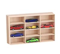 Générique Car Display, Model Shelf, Wall Organizer, Wooden Rack with Tiered Slots and Mounting Hardware, Showcase Unit for Family Bedroom Dormitory Business Studio Rental Room Decor Setup