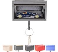 Générique Car Garage Key Holder with Opening Door, Fun & Functional 3D Printed Wall-Mounted Key Organizer, Easy Installation Entryway Key Rack for Car Enthusiasts & Home Decor (Black-B)