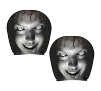 Générique Car Headrest Cover - 2 Piece Scary Face Pattern Seat Protector