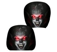Générique Car Headrest Covers - Ghöst Fàce 2 Pack | Scary Halloween Decor