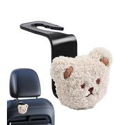 Générique Car Headrest Hooks - Cute Bear Rear Bag Hook Holder Hooks Back Seat, Auto Seat Headrest Hook Hangers Universal Smooth For Purse Umbrellas Bags Grocery Storage Car Organizer Accessory