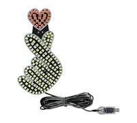 Générique Car Heart Sign Light - Plug In Dynamic LED Ambient Decoration, Romantic LEDsCar Ambient Light, Heart Shaped LED | For Interior Decoration Night Driving Women Men Truck Car Accessories