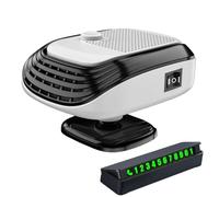 Générique Car Heater 12/24V 150W, Heating and Cooling, 360 Degree Rotating Base Fan Quick Heating Car Windshield Plug in Cigarette Lighter