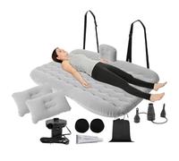 Générique Car Inflatable Bed, Portable Car Air Mattress with Air Pump, Back Seat Sleeping Pad for Travel & Camping, Comfortable, 51.18x31.49 inches (PVC, Flocking)