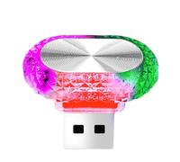 Générique Car Interior LED Lights - ABS, Oval LED Interior Lights, Wireless Car Night Light | Cars Ambient Lighting For Roof, Interiors, Home, Mood, Multicolor Flash, Ice Blue, Pink, White