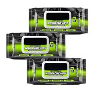 Générique Car Interior Wipes - 3 Pack Leather Cleaner, All Purpose Stain Remover for Vehicles, Dashboard Care Sheets with Quick Wash Action, Auto Accessory, Multi Use Towelettes for Seats and Window