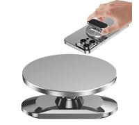 Générique Car Mount - 2.36 inches Phone Holder for Strong Grip, 360° Rotation Double Sided Magnet with Hands Free Function, Mobile Cradle for Automobile Golf Cart Office, Alloy Black, Gift Box