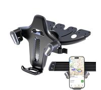 Générique Car Phone Holder - Anti-Wobble with Music Slot Adjustable Non Slip | Convenient Multimedia Port Cell Phone Car Mount | for Truck Sedan SUV Vehicle Men Women Travel Road Trip Navigation