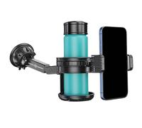 Générique Car Phone Holder - Cup Mount Secure | ABS Silicone Phone Stand - Non Slip Base Flexible Adjustment Universal Car Accessory for Safe Convenient Hands Free Driving Experience