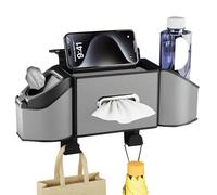 Générique Car Seat Storage Bag - Leather Organizer Pouch, Foldable Multi-Compartment Holder, Waterproof Accessory, Vehicle Interior Organizer | Backseat Car Storage Solution For Automotive Cabin