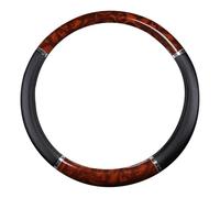 Générique Car Steering Wheel Cover - Wood Grain Artificial Leather