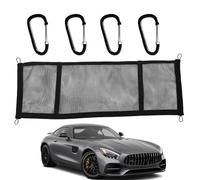 Générique Car Storage Net - Car Roof Mesh Net Trunk Bag | 3-Grid Trunk Ñet Organizer with 4 Carabiners, Çar Interior Storage and Organization for SUV Sedan Truck