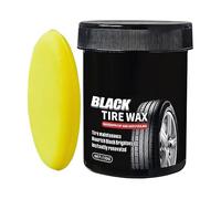 Générique Car Tire Shine - Car Wheel Shine, Carr Detailing Tire, 150g Rim Cleaning Paste with Sponge Waterproof Wheel Shines Balm for Vehicle Exterior Automotive Truck Trailer Tractor RV SUV