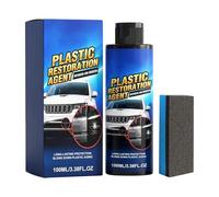 Générique Car Trim Restorer | 100ml Long Lasting Scratch Remover | With Sponge Dashboard Color Restorer For Shine Detailing Steering Wheel Door Panel Interior Exterior Trim Restorer 100ml Vehi