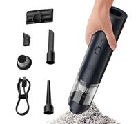 Générique Car Vacuum, Portable Cordless Vacuum Cleaner with Strong Suction, 10.63x2.17 inches Nozzle Rechargeable Air Duster for Vehicle Seats RV Truck Home Carpet Furniture Pet Hair