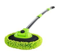 Générique Car Wash Brush - Vehicle Washing Mop with Long Handle - Chenille Microfiber Dust Removal Tools, Automobile Detailing Accessories for Caravan, Truck, RV, Tires, Wheels