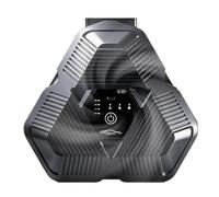 Générique Car Window Cooling Fan - ABS Rechargeable Ventilation Exhaust System 20x19cm 4000mAh Battery 5V Triple Motor Design Single Piece - Interior Air Circulation - Vehicle Heat Reduction