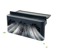 Générique Car Window Fan, Auto Air Circulation Fan, Adorable Solar Three-Head Cooling Design, Ventilation Tool for Small Cars, Trucks and Sedans, Summer Coolings, 9.06x4.45x1.97 inches