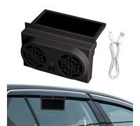 Générique Car Window Fan Solar Powered, Energy Saving Exhaust Ventilation Fan, Electric Cooling Rechargeable Ventilator with Solar Panel, Ideal for Travel Use, Outdoor Parking, RV Camping