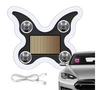 Générique Car Window Light - 3.74 Inches, Butterfly Warning Light, Solar Car Lights, Vibration Sensor Lamp | Night Driving Safety Lights, LED Window Decoration For Exterior Vehicle Safety