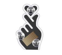 Générique Car Window Light up Sign - Rechargeable Solar-Powered Finger Heart Shape Decor | Neon LED Window Light with Suction Cup | for Bedroom Vehicle Party Truck Motorcycle