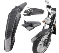 Générique Carbon Fiber Electric Off Road Motorcycle Set Front Rear Shock Absorber Mudguard Replacement 48.3x8.7x12cm Dirt Guard Kit for E-Bike ATV Upgrade Use