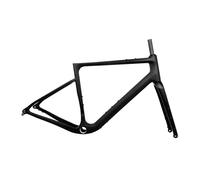 Générique Carbon Frame G40 160/180 Flat Mount Disc Brake 700C*50C Threaded Hidden Cable Bicycle Frameset Road Bike(Black,S)