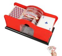 Générique Card 2 Deck 9.06x4.33x4.33 inches | Poker and Dealing Machine Blackjack Poker 2 Free Decks of Playing Cards Easy to Use Manual Card Mixer Hand Cranked