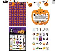 Générique Card Games Set, 24-Player Travel Bingo, Halloween Table Toy, Fun Educational Activity, Portable Party Entertainment for Family, School, Classroom, Camping, Vacation, Social Events